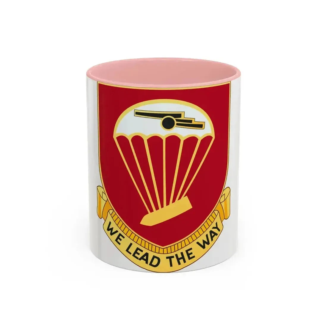 456th Airborne Field Artillery Battalion (U.S. Army) Accent Coffee Mug 11oz Pink - Go Mug Yourself