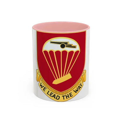 456th Airborne Field Artillery Battalion (U.S. Army) Accent Coffee Mug 11oz Pink - Go Mug Yourself