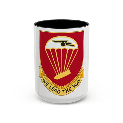 456th Airborne Field Artillery Battalion (U.S. Army) Accent Coffee Mug 15oz Black - Go Mug Yourself