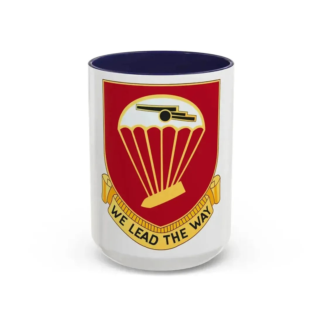 456th Airborne Field Artillery Battalion (U.S. Army) Accent Coffee Mug 15oz Navy - Go Mug Yourself