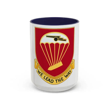 456th Airborne Field Artillery Battalion (U.S. Army) Accent Coffee Mug 15oz Navy - Go Mug Yourself