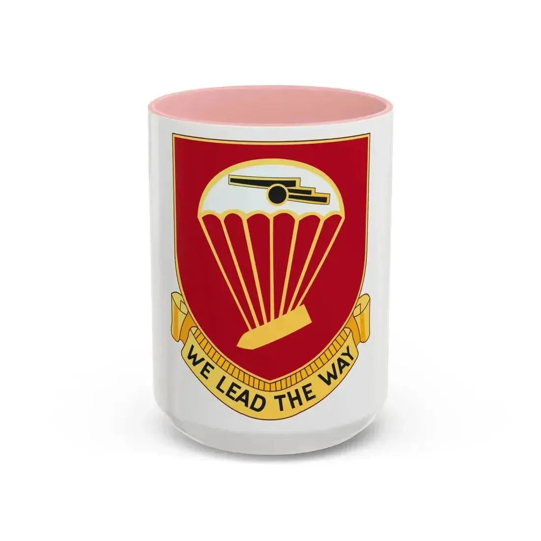 456th Airborne Field Artillery Battalion (U.S. Army) Accent Coffee Mug 15oz Pink - Go Mug Yourself