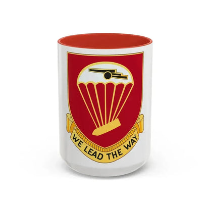 456th Airborne Field Artillery Battalion (U.S. Army) Accent Coffee Mug 15oz Red - Go Mug Yourself