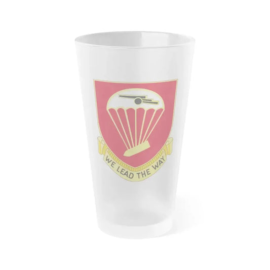 456th Airborne Field Artillery Battalion (U.S. Army) Frosted Pint Glass 16oz Default Title - Go Mug Yourself