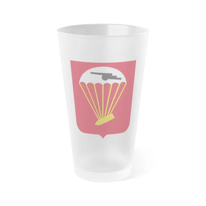 456th Airborne Field Artillery Battalion v2 (U.S. Army) Frosted Pint Glass 16oz-Go Mug Yourself