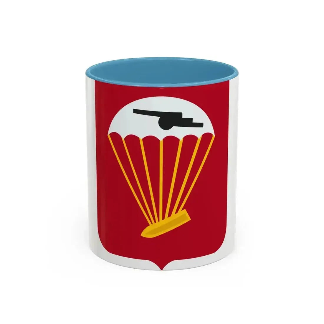 456th Airborne Field Artillery Battalion v2 (U.S. Army) Accent Coffee Mug 11oz Light Blue - Go Mug Yourself