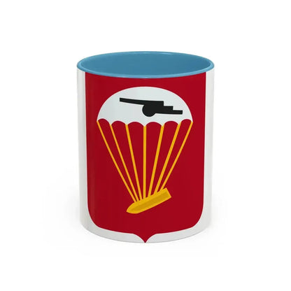 456th Airborne Field Artillery Battalion v2 (U.S. Army) Accent Coffee Mug 11oz Light Blue - Go Mug Yourself