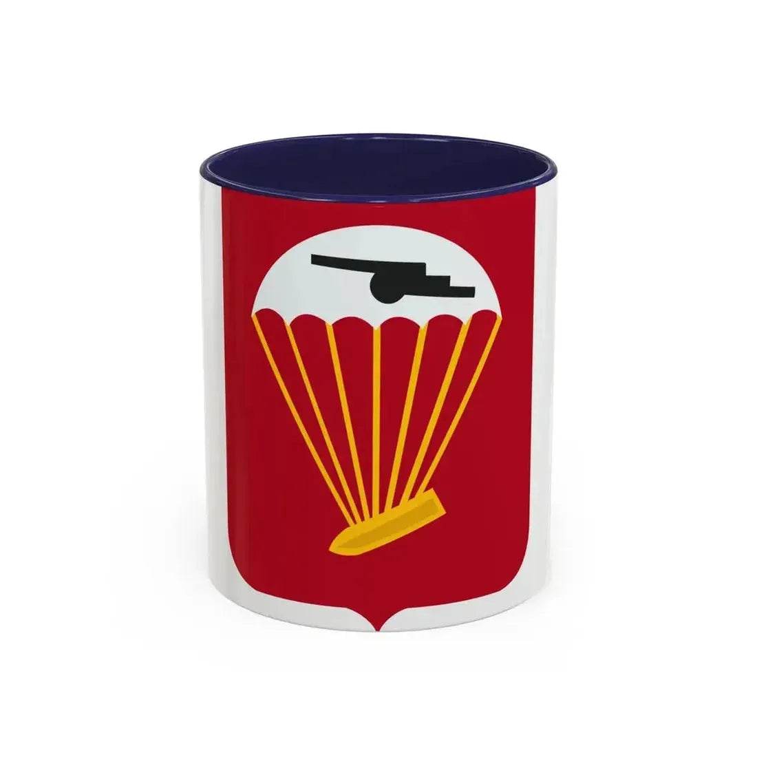 456th Airborne Field Artillery Battalion v2 (U.S. Army) Accent Coffee Mug 11oz Navy - Go Mug Yourself