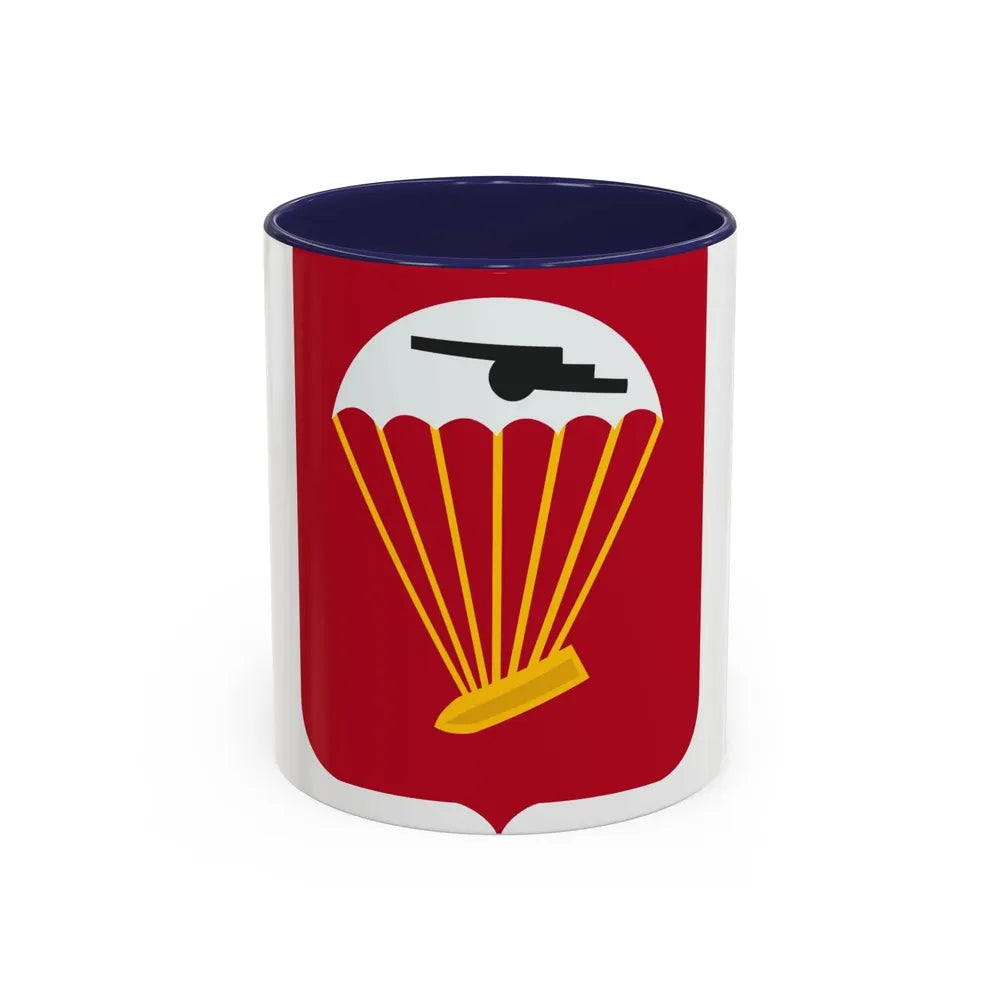 456th Airborne Field Artillery Battalion v2 (U.S. Army) Accent Coffee Mug 11oz Navy - Go Mug Yourself