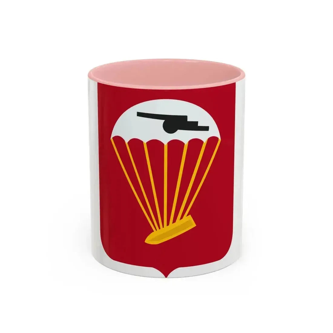 456th Airborne Field Artillery Battalion v2 (U.S. Army) Accent Coffee Mug 11oz Pink - Go Mug Yourself