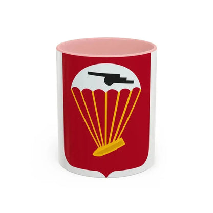 456th Airborne Field Artillery Battalion v2 (U.S. Army) Accent Coffee Mug 11oz Pink - Go Mug Yourself