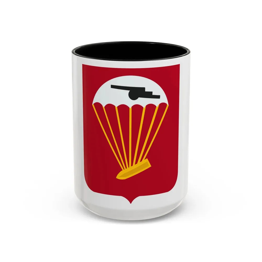456th Airborne Field Artillery Battalion v2 (U.S. Army) Accent Coffee Mug 15oz Black - Go Mug Yourself