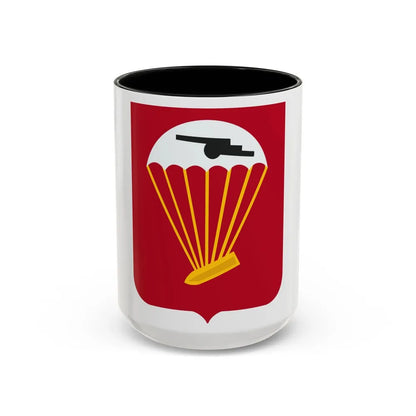 456th Airborne Field Artillery Battalion v2 (U.S. Army) Accent Coffee Mug 15oz Black - Go Mug Yourself
