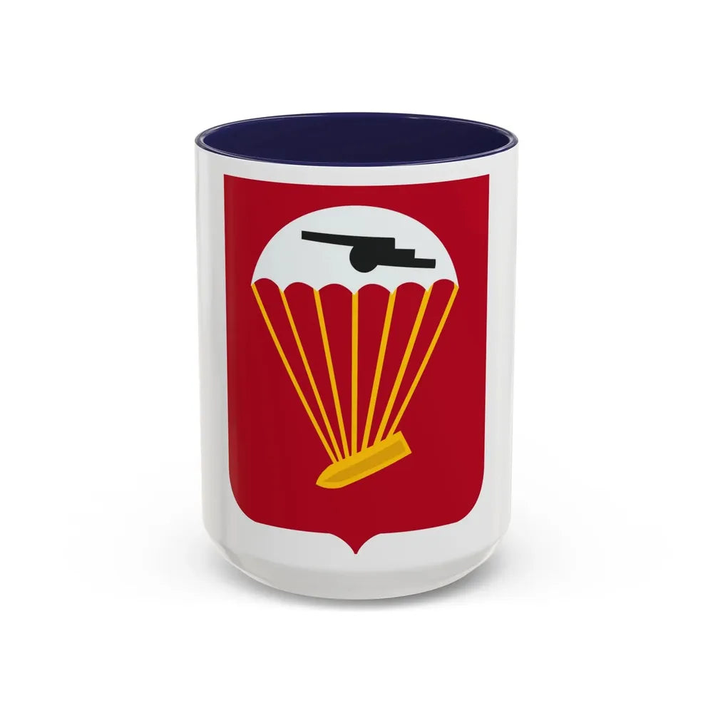 456th Airborne Field Artillery Battalion v2 (U.S. Army) Accent Coffee Mug 15oz Navy - Go Mug Yourself