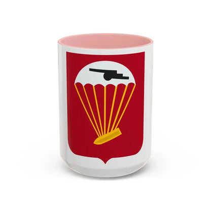 456th Airborne Field Artillery Battalion v2 (U.S. Army) Accent Coffee Mug 15oz Pink - Go Mug Yourself