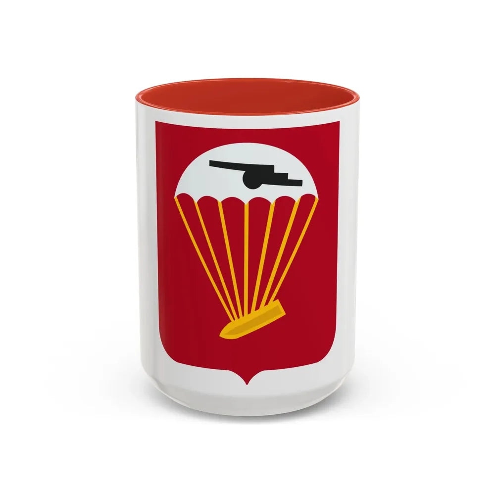 456th Airborne Field Artillery Battalion v2 (U.S. Army) Accent Coffee Mug 15oz Red - Go Mug Yourself
