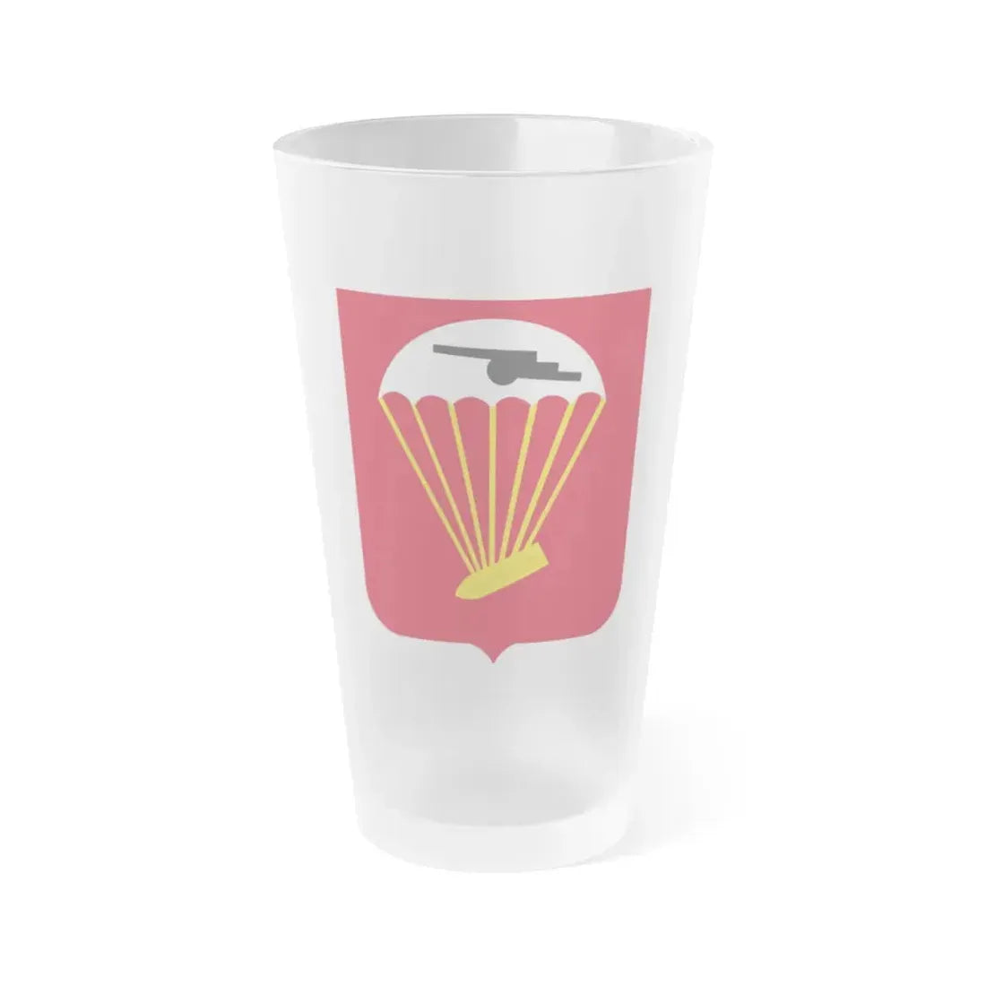 456th Airborne Field Artillery Battalion v2 (U.S. Army) Frosted Pint Glass 16oz Default Title - Go Mug Yourself