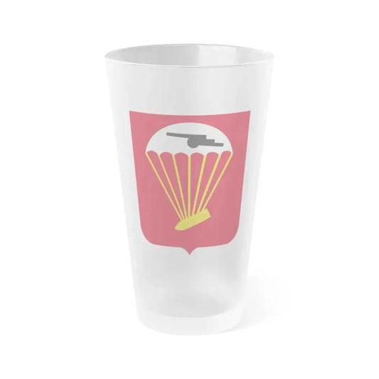456th Airborne Field Artillery Battalion v2 (U.S. Army) Frosted Pint Glass 16oz Default Title - Go Mug Yourself