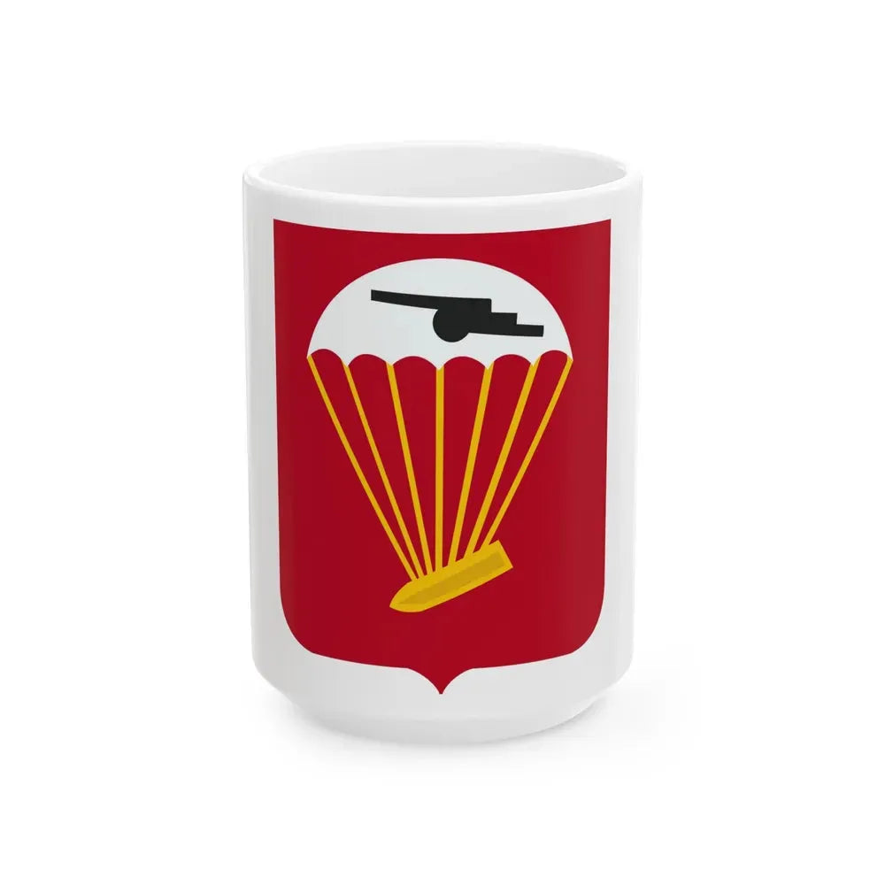 456th Airborne Field Artillery Battalion v2 (U.S. Army) White Coffee Mug 15oz - Go Mug Yourself