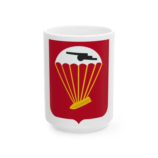 456th Airborne Field Artillery Battalion v2 (U.S. Army) White Coffee Mug 15oz - Go Mug Yourself
