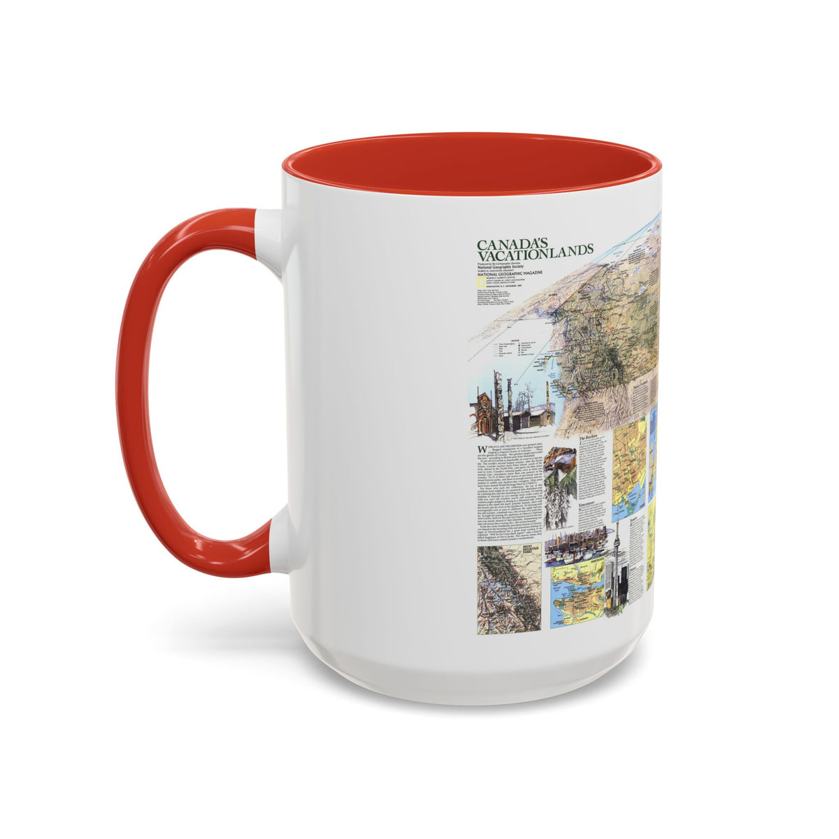 Canada - Vacationlands (1985) (Map) Accent Coffee Mug