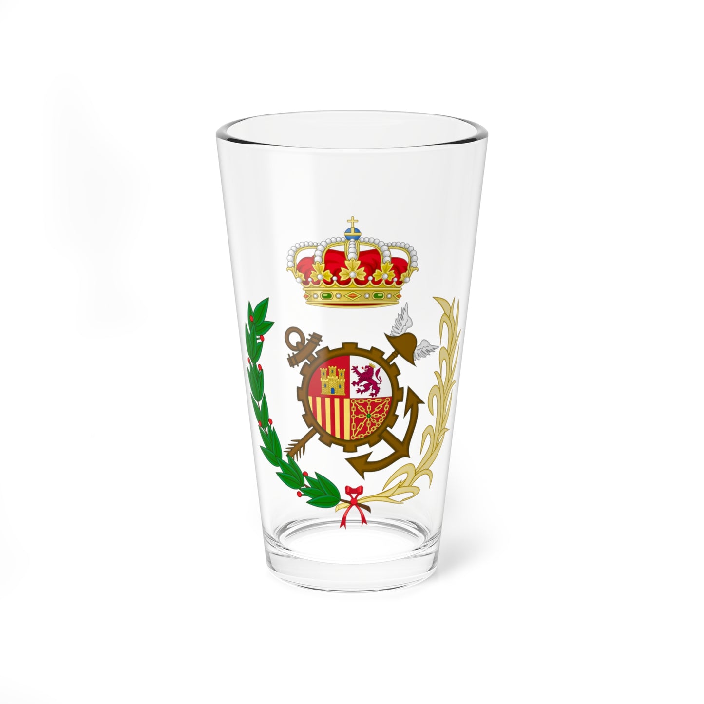Emblem of Spanish Customs Surveillance Service (Spain) (Coat of Arms) Pint Glass 16oz