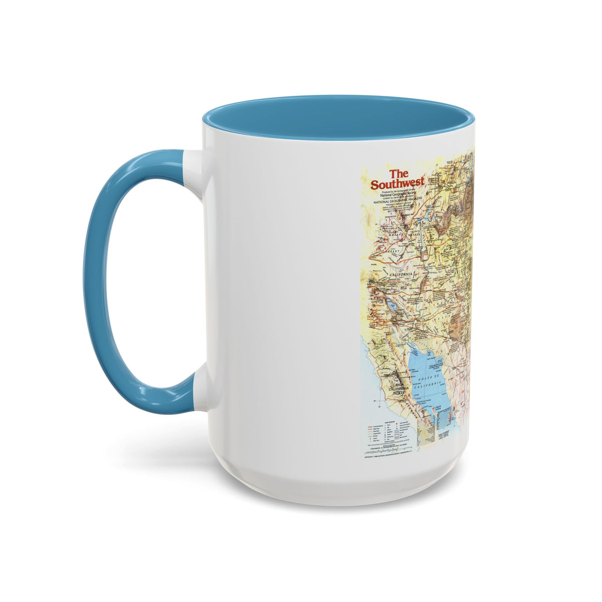 USA - Southwest 1 (1982) (Map) Accent Coffee Mug