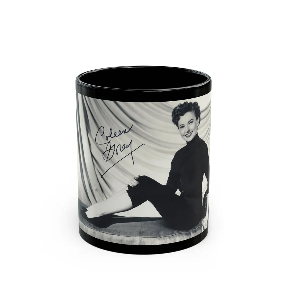 Coleen Gray #29 (Vintage Female Icon) Black Coffee Mug-11oz-Go Mug Yourself