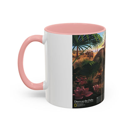 North America - Dawn on the Delta- 74mya (1993) (Map) Accent Coffee Mug