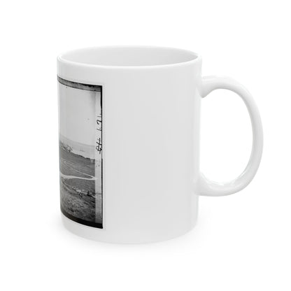 Aquia Creek Landing, Virginia. Distant View Of Federal Supply Depot (U.S. Civil War) White Coffee Mug