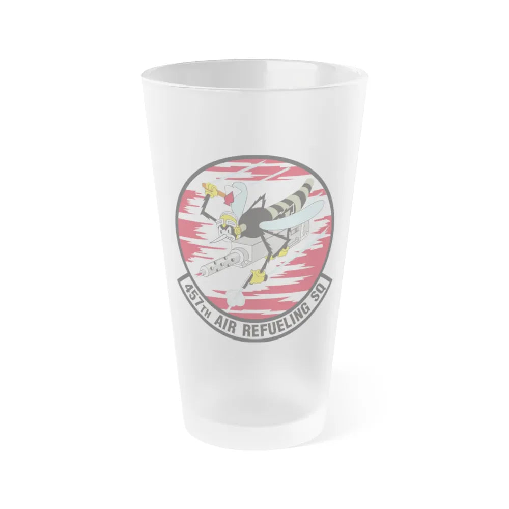 457th Air Refueling Squadron (U.S. Air Force) Frosted Pint Glass 16oz-Go Mug Yourself