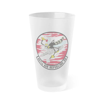 457th Air Refueling Squadron (U.S. Air Force) Frosted Pint Glass 16oz-Go Mug Yourself