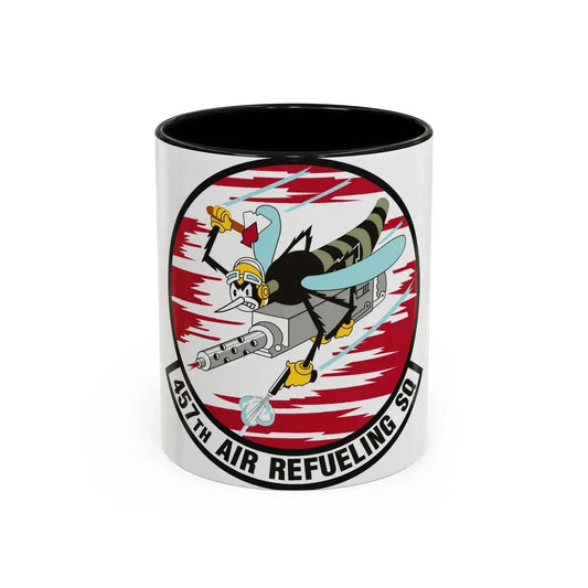 457th Air Refueling Squadron (U.S. Air Force) Accent Coffee Mug 11oz Black - Go Mug Yourself
