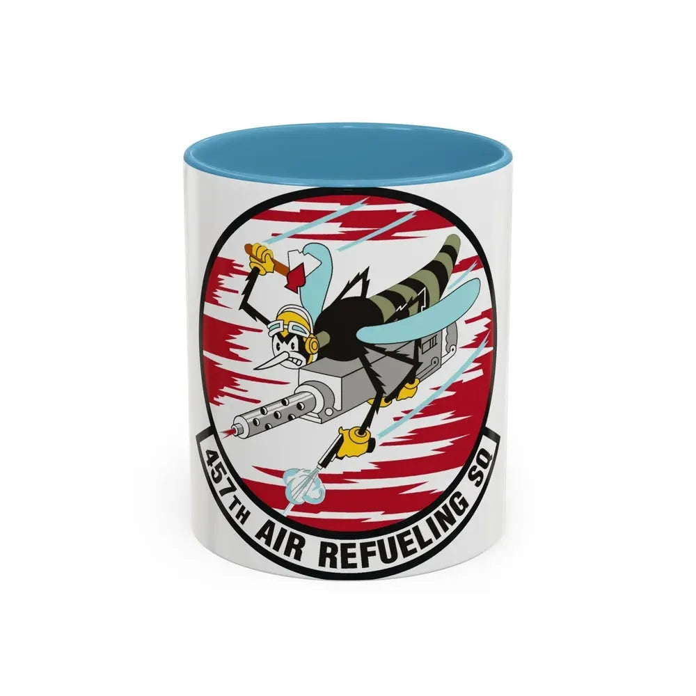 457th Air Refueling Squadron (U.S. Air Force) Accent Coffee Mug 11oz Light Blue - Go Mug Yourself