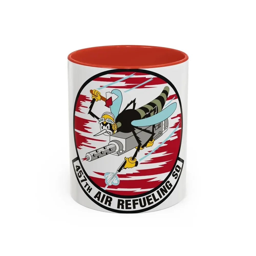 457th Air Refueling Squadron (U.S. Air Force) Accent Coffee Mug 11oz Red - Go Mug Yourself