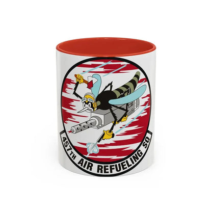 457th Air Refueling Squadron (U.S. Air Force) Accent Coffee Mug 11oz Red - Go Mug Yourself