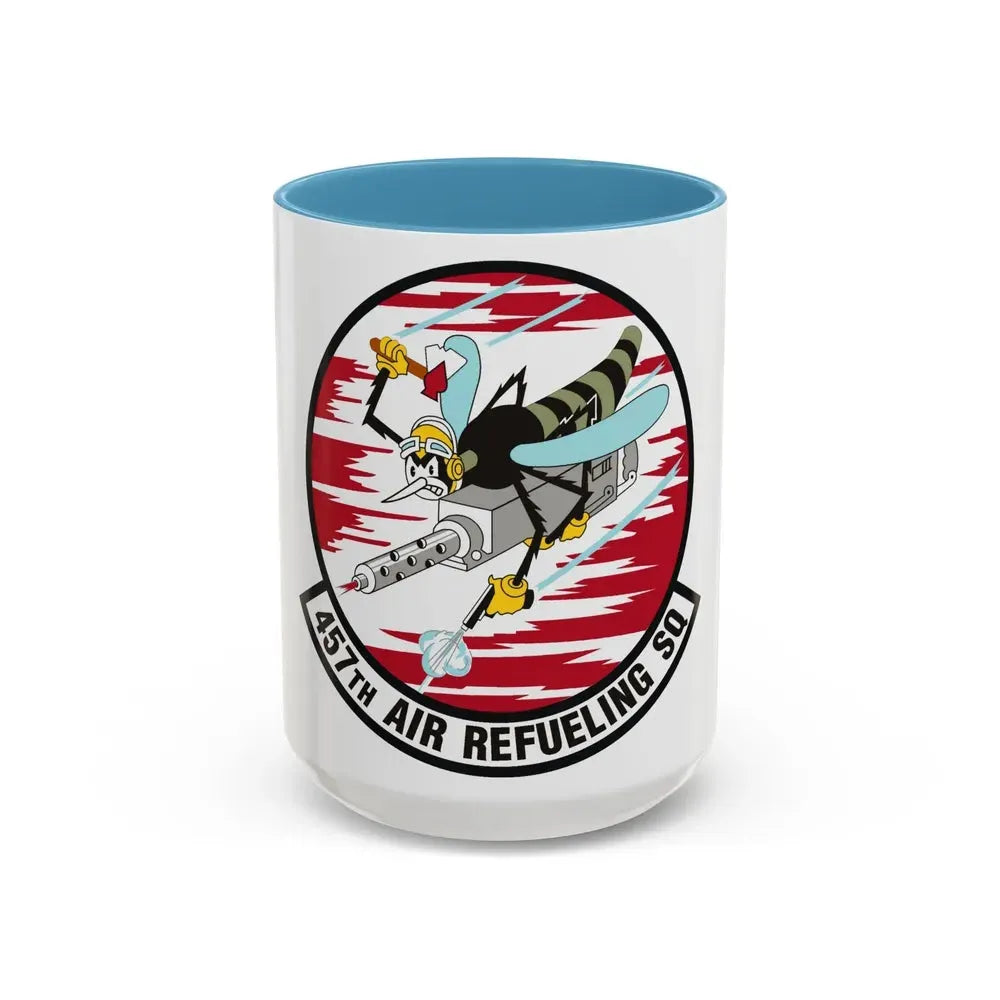 457th Air Refueling Squadron (U.S. Air Force) Accent Coffee Mug 15oz Light Blue - Go Mug Yourself