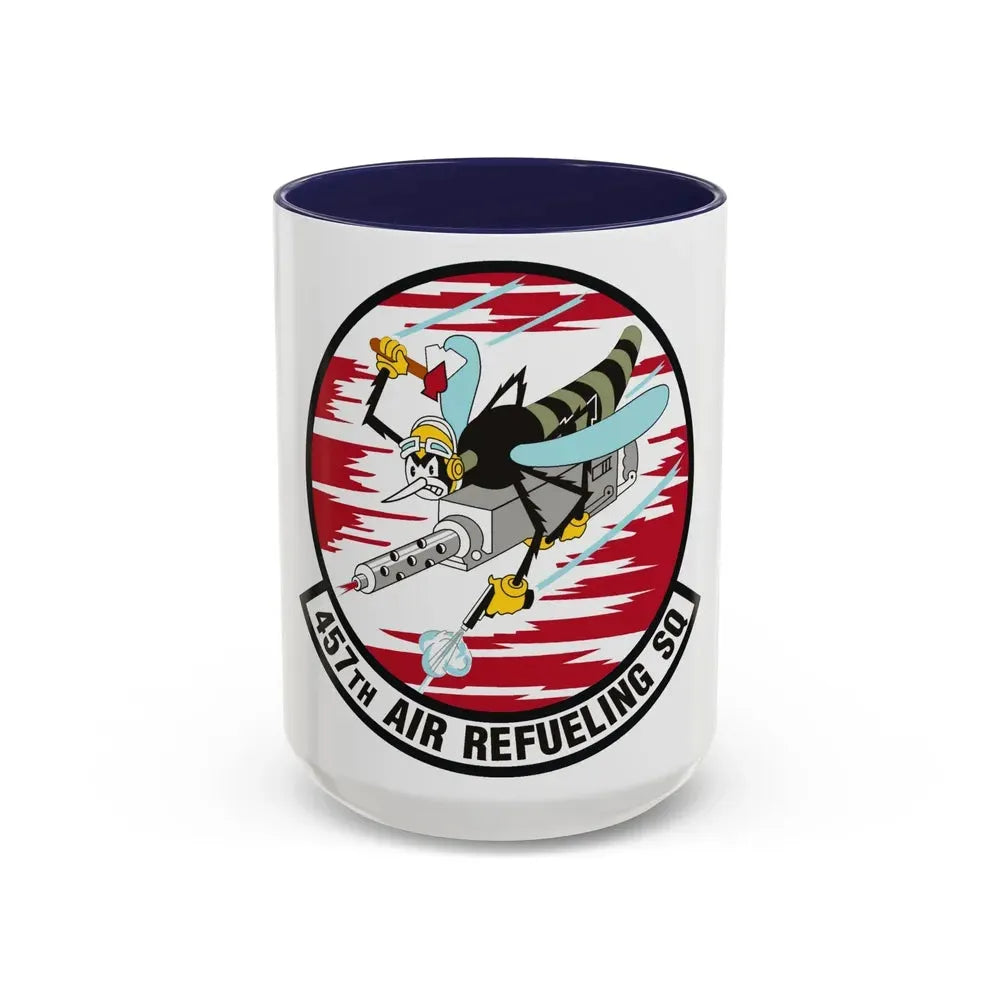 457th Air Refueling Squadron (U.S. Air Force) Accent Coffee Mug 15oz Navy - Go Mug Yourself