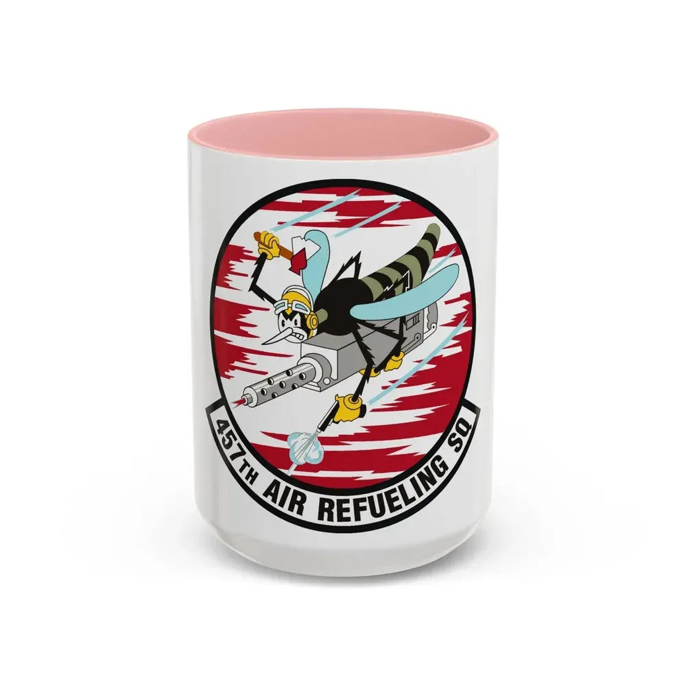 457th Air Refueling Squadron (U.S. Air Force) Accent Coffee Mug 15oz Pink - Go Mug Yourself