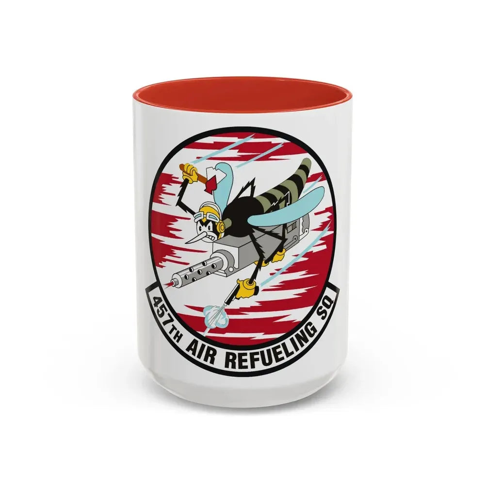 457th Air Refueling Squadron (U.S. Air Force) Accent Coffee Mug 15oz Red - Go Mug Yourself