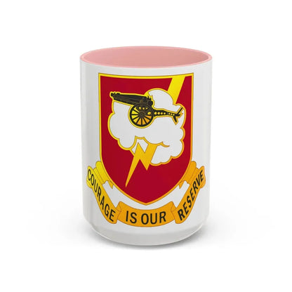 457th Airborne Field Artillery Battalion (U.S. Army) Accent Coffee Mug 15oz Pink - Go Mug Yourself