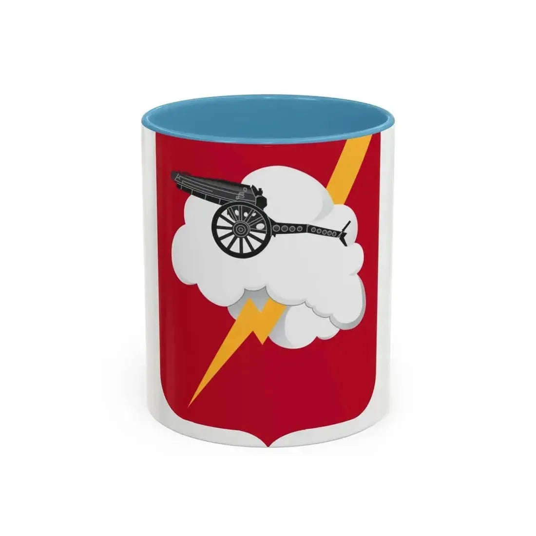 457th Airborne Field Artillery Battalion v2 (U.S. Army) Accent Coffee Mug 11oz Light Blue - Go Mug Yourself