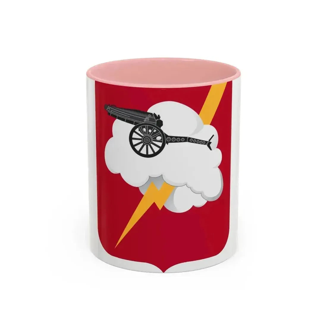 457th Airborne Field Artillery Battalion v2 (U.S. Army) Accent Coffee Mug 11oz Pink - Go Mug Yourself