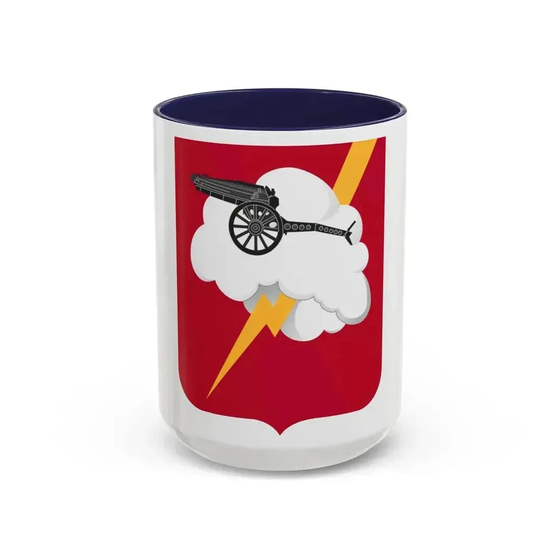 457th Airborne Field Artillery Battalion v2 (U.S. Army) Accent Coffee Mug 15oz Navy - Go Mug Yourself