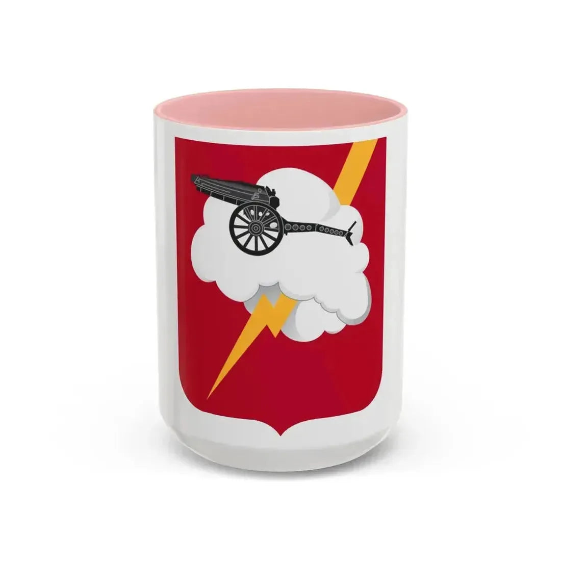 457th Airborne Field Artillery Battalion v2 (U.S. Army) Accent Coffee Mug 15oz Pink - Go Mug Yourself