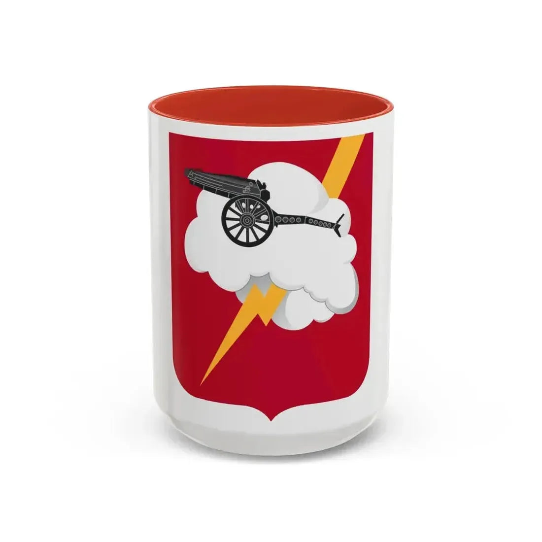 457th Airborne Field Artillery Battalion v2 (U.S. Army) Accent Coffee Mug 15oz Red - Go Mug Yourself