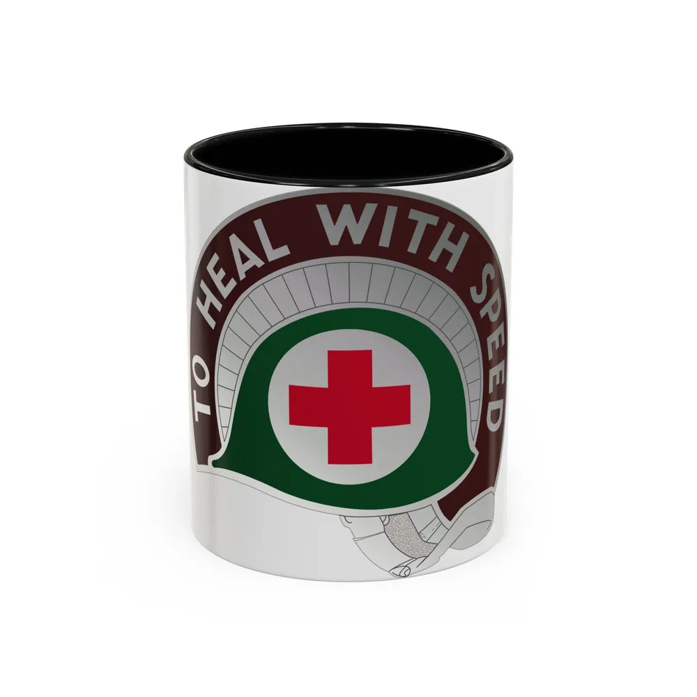 458 Surgical Hospital (U.S. Army) Accent Coffee Mug-11oz-Black-Go Mug Yourself