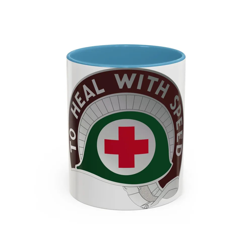 458 Surgical Hospital (U.S. Army) Accent Coffee Mug-11oz-Light Blue-Go Mug Yourself