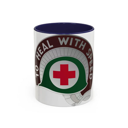 458 Surgical Hospital (U.S. Army) Accent Coffee Mug-11oz-Navy-Go Mug Yourself