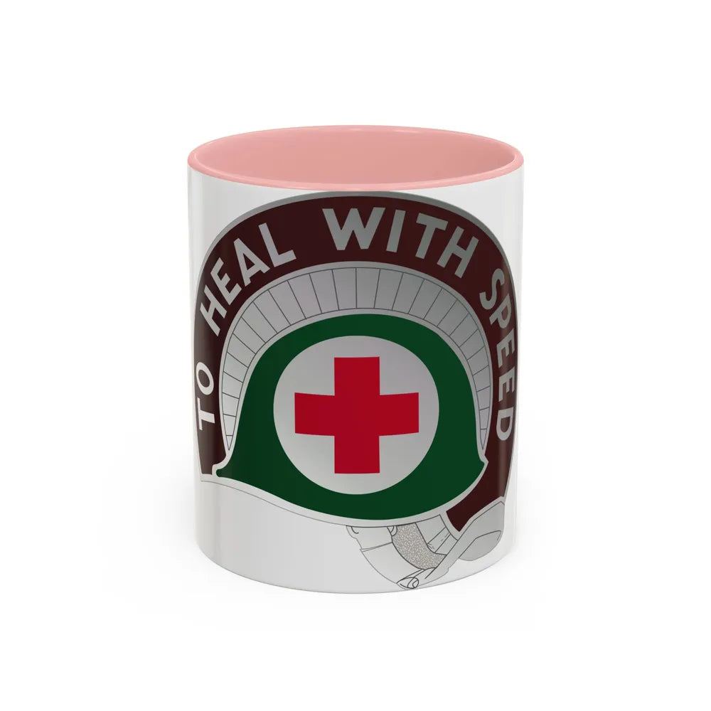 458 Surgical Hospital (U.S. Army) Accent Coffee Mug-11oz-Pink-Go Mug Yourself